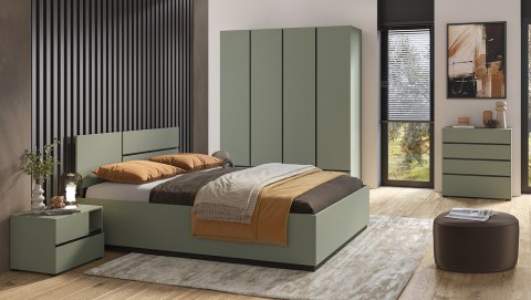 Łóżko 160x200 CROSI 31 zielony / czarny
