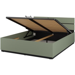 Łóżko z pojemnikiem 160x200 CROSI 51 zielony / czarny