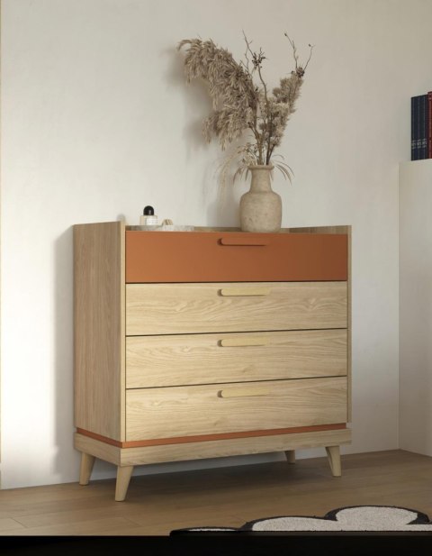 Komoda CANDIS 27 dąb olejowany / ceglany