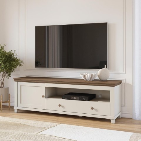 Komoda RTV TEVORA EV40 beż jasny / dąb dunin