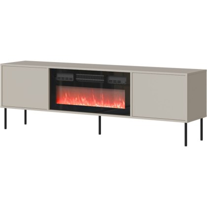 Komoda RTV z kominkiem ANDREA 180 EF 2D kaszmir