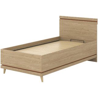 Łóżko z pojemnikiem 100x200 CANDIS 54 dąb olejowany / ceglany