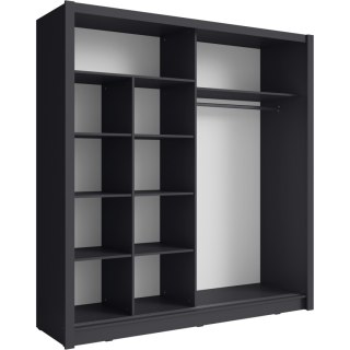 Szafa przesuwna z lustrem 154 BAKI 10 szary grafit