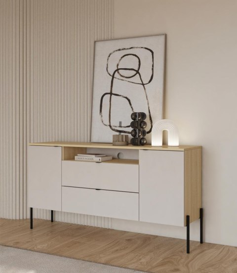 Komoda DORE 26 dąb lindberg / kaszmir