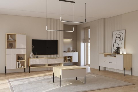 Komoda DORE 26 dąb lindberg / kaszmir