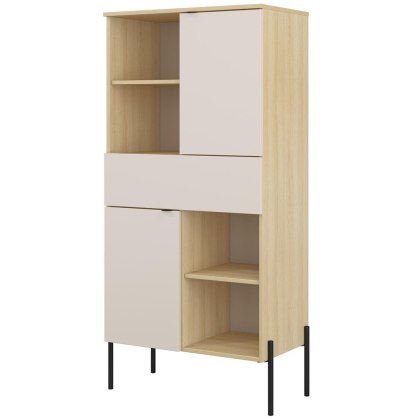 Komoda DORE 42 dąb lindberg / kaszmir