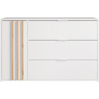 Komoda NOVOLI 04 biały + dąb artisan
