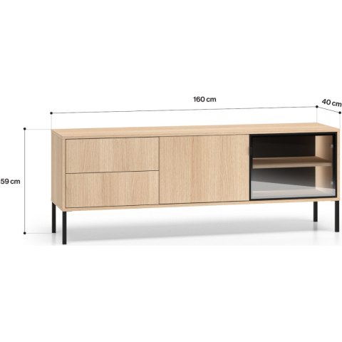 Komoda RTV BURSA 04 dąb lindberg
