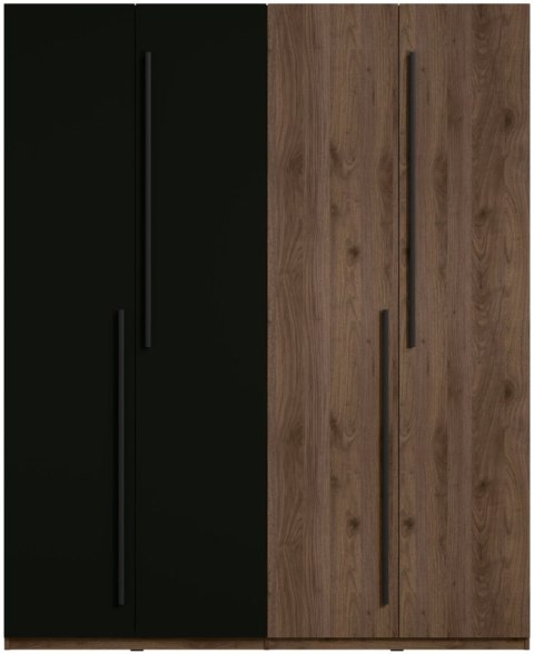 Szafa 180 MARGHERA 20 orzech elegant / czarny onyx