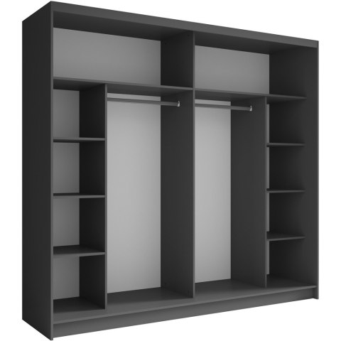 Szafa przesuwna z lustrem 230 NINO 01 szary grafit