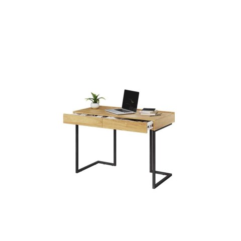 Biurko 110 2s wolnostojące hikora naturalna/raw steel TEEN FLEX TF06+TF15