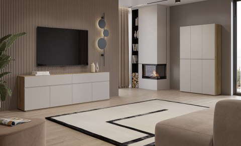 Komoda DRISS 25 dąb mauvella / kaszmir