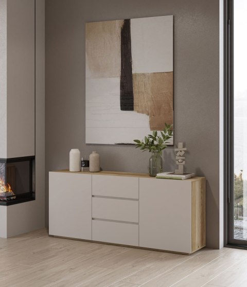 Komoda DRISS 26 dąb mauvella / kaszmir