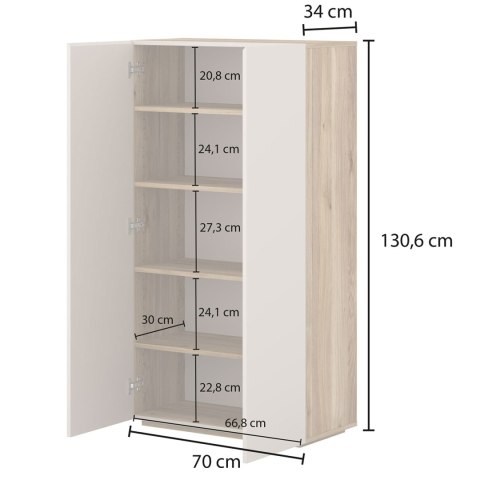 Komoda DRISS 42 dąb mauvella / kaszmir