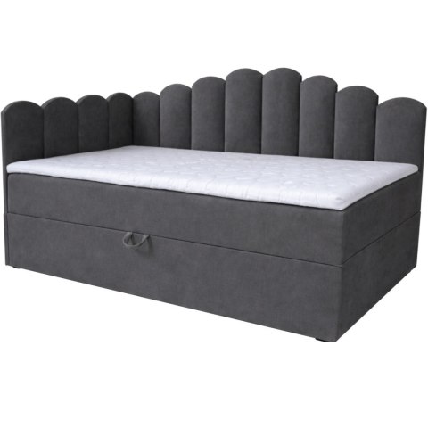 Łóżko dziecięce tapicerowane 80x160 NELA royal 38 lewe