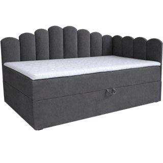 Łóżko dziecięce tapicerowane 90x160 NELA royal 38 prawe