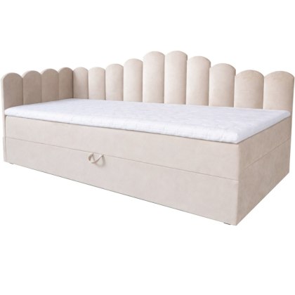 Łóżko dziecięce tapicerowane 90x200 NELA royal 102 lewe