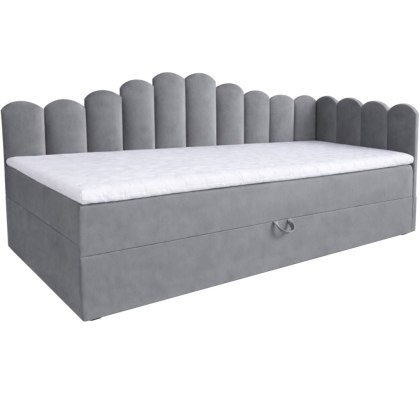 Łóżko dziecięce tapicerowane 90x200 NELA royal 115 prawe