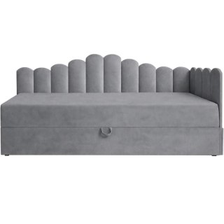 Łóżko dziecięce tapicerowane 90x200 NELA royal 115 prawe