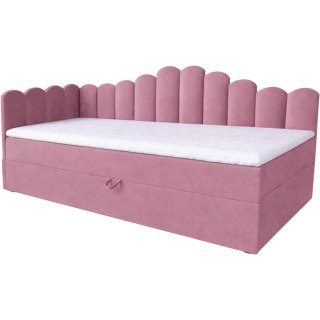 Łóżko dziecięce tapicerowane 90x200 NELA royal 14 lewe