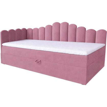 Łóżko dziecięce tapicerowane 90x200 NELA royal 14 lewe