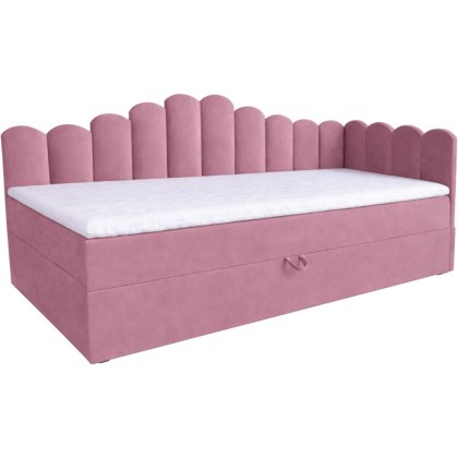 Łóżko dziecięce tapicerowane 90x200 NELA royal 14 prawe