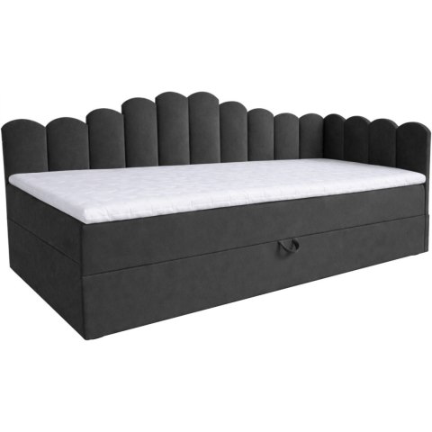 Łóżko dziecięce tapicerowane 90x200 NELA royal 38 prawe