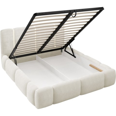 Łóżko tapicerowane z oświetleniem LED LEVAN 140x200 lambi 01