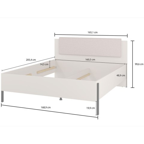 Łóżko z pojemnikiem 160x200 JUKAN 51 kaszmir