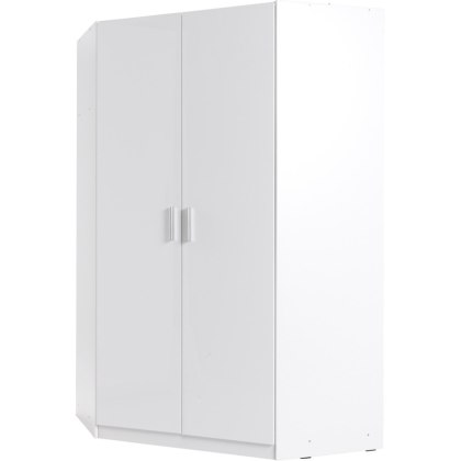 Szafa narożna 117cm PARMA 06 biały alpejski / biały połysk