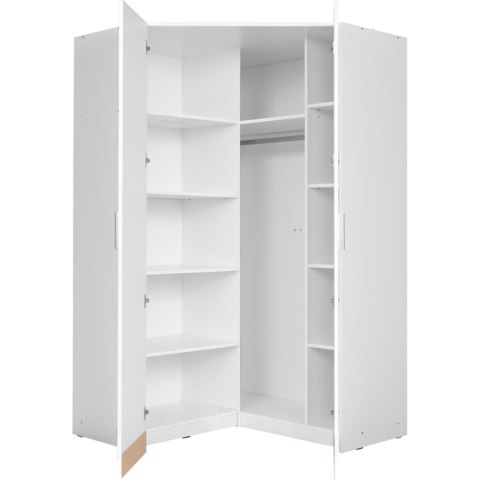 Szafa narożna 117cm PARMA 06 biały alpejski / biały połysk