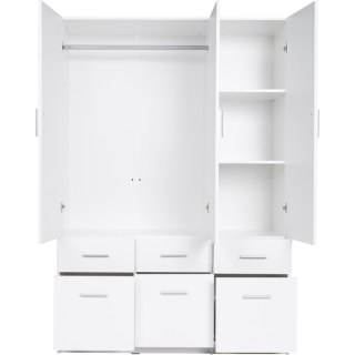 Szafa z szufladami 136cm PARMA 04 biały alpejski / biały połysk