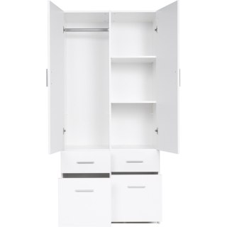Szafa z szufladami 91cm PARMA 03 biały alpejski / biały połysk