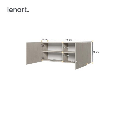 Szafka 2D wisząca silk flou TEEN FLEX TF10