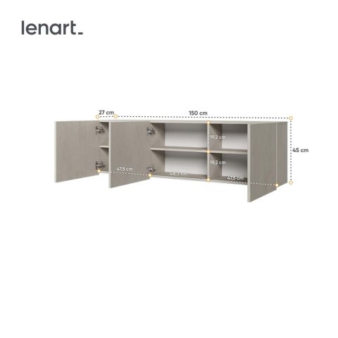 Szafka 3D wisząca silk flou TEEN FLEX TF09