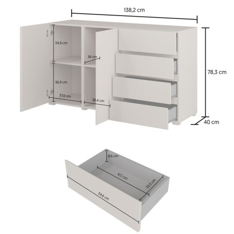 Komoda PROXIMA 42 biała