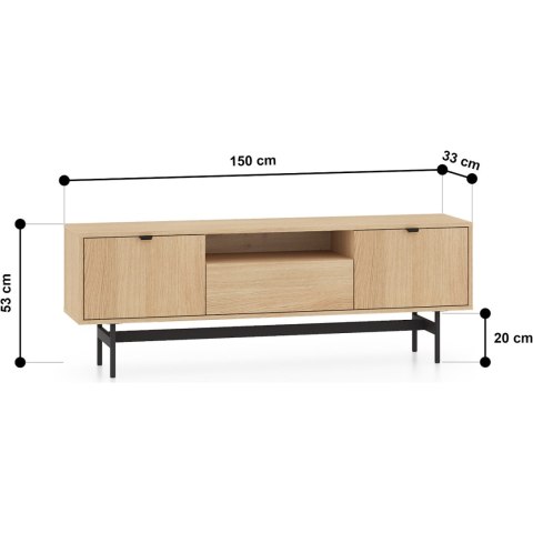 Komoda RTV SARGAS 06 dąb mavelie