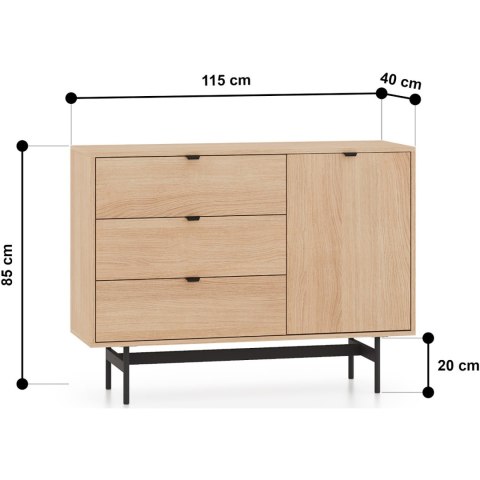 Komoda SARGAS 04 dąb mavelie
