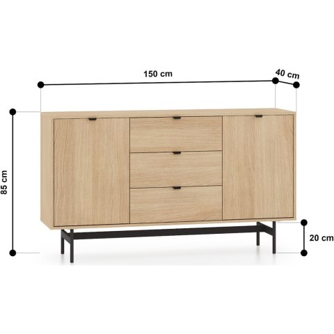 Komoda SARGAS 05 dąb mavelie