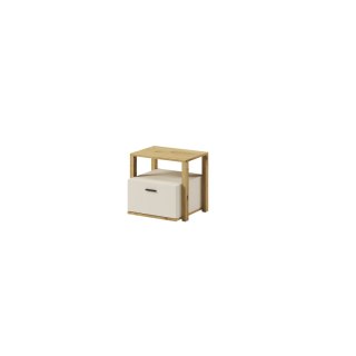 Stolik nocny dąb artisan/beż/truflowy LENNY LY07