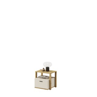 Stolik nocny dąb artisan/beż/truflowy LENNY LY07