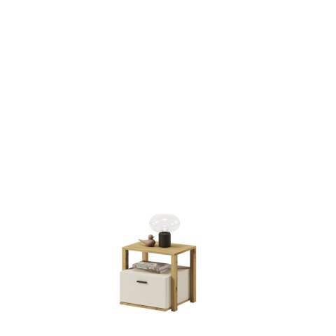 Stolik nocny dąb artisan/beż/truflowy LENNY LY07