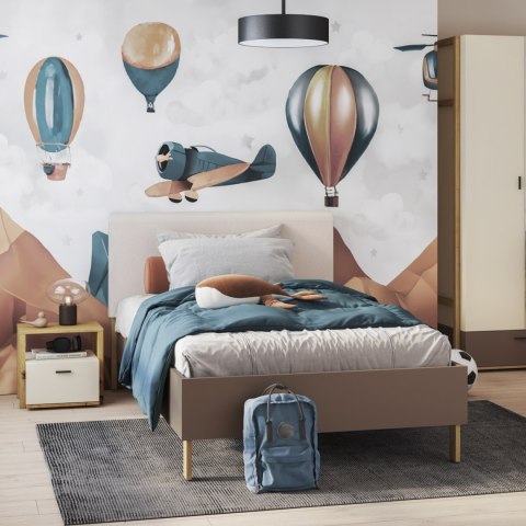 Stolik nocny dąb artisan/beż/truflowy LENNY LY07