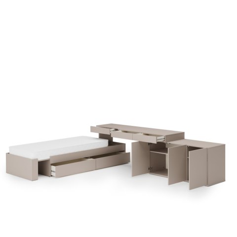 Meble młodzieżowe WOOW SET 01P szampański / clay grey