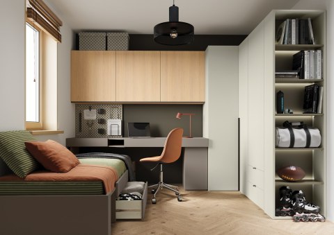 Meble młodzieżowe WOOW SET 06L szampański / clay grey