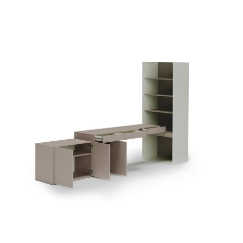 Meble młodzieżowe WOOW SET 08L szampański / clay grey / eukaliptus