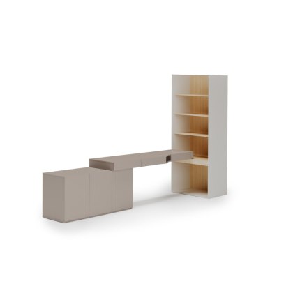 Meble młodzieżowe WOOW SET 08L szampański / dąb vincenza / clay grey
