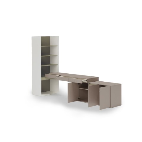 Meble młodzieżowe WOOW SET 08P szampański / clay grey / eukaliptus