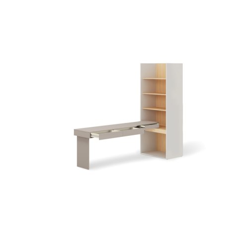 Meble młodzieżowe WOOW SET 10L szampański / dąb vincenza / clay grey