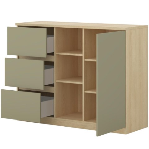 Komoda LERRA 27 dąb lindberg / eukaliptus